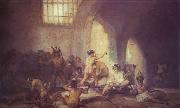 Francisco Jose de Goya The Madhouse. oil on canvas